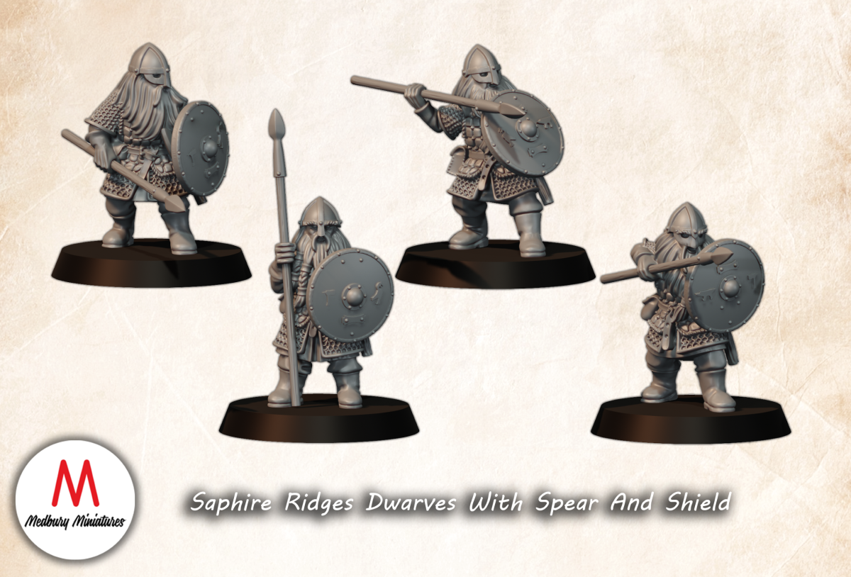 Dwarfs with spear and shield
